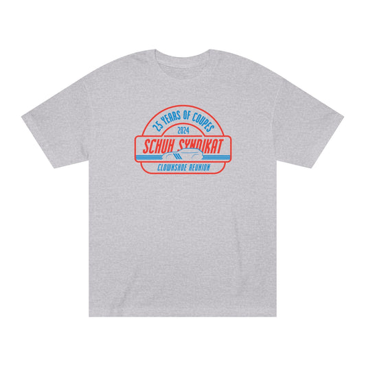 25 Years of Coupes - Schuh Syndikat Clownshoe Reunion Tee - Unisex American Apparel Classic T-Shirt