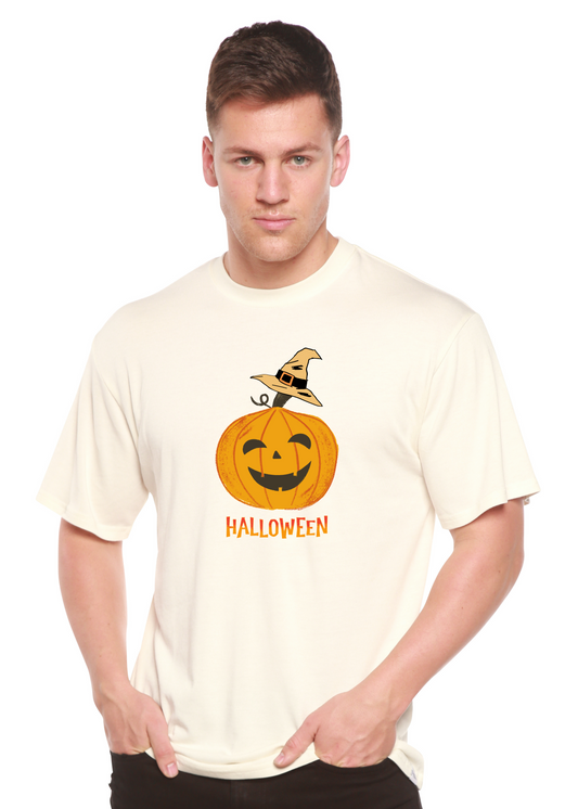 Halloween Pumpkin Unisex Bamboo Viscose/Organic Cotton Short Sleeve Graphic T-Shirt