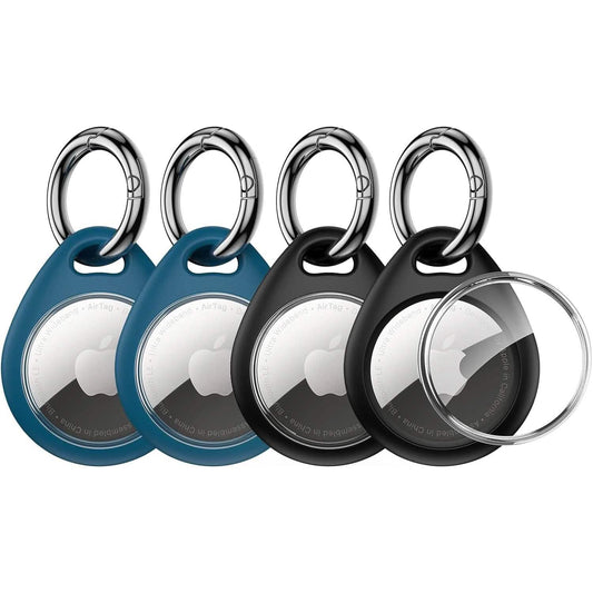 4-Pack: UNBREAKcable Apple AirTag Holder with All Metal Keychain Key Ring Clip  (Refurbished)